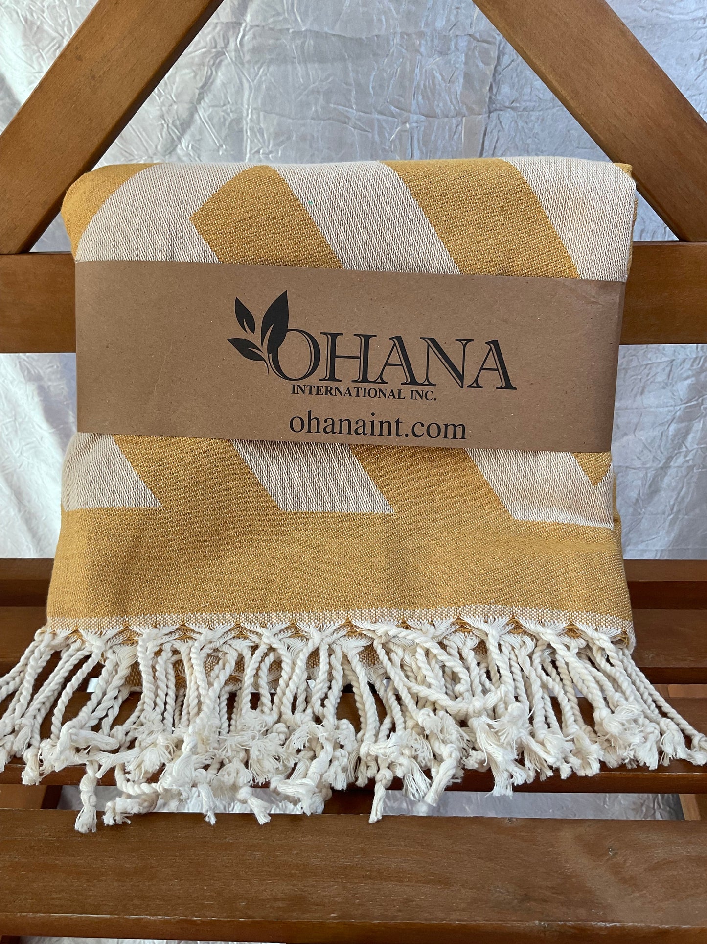 Arrow Head Turkish Towel - Mustard