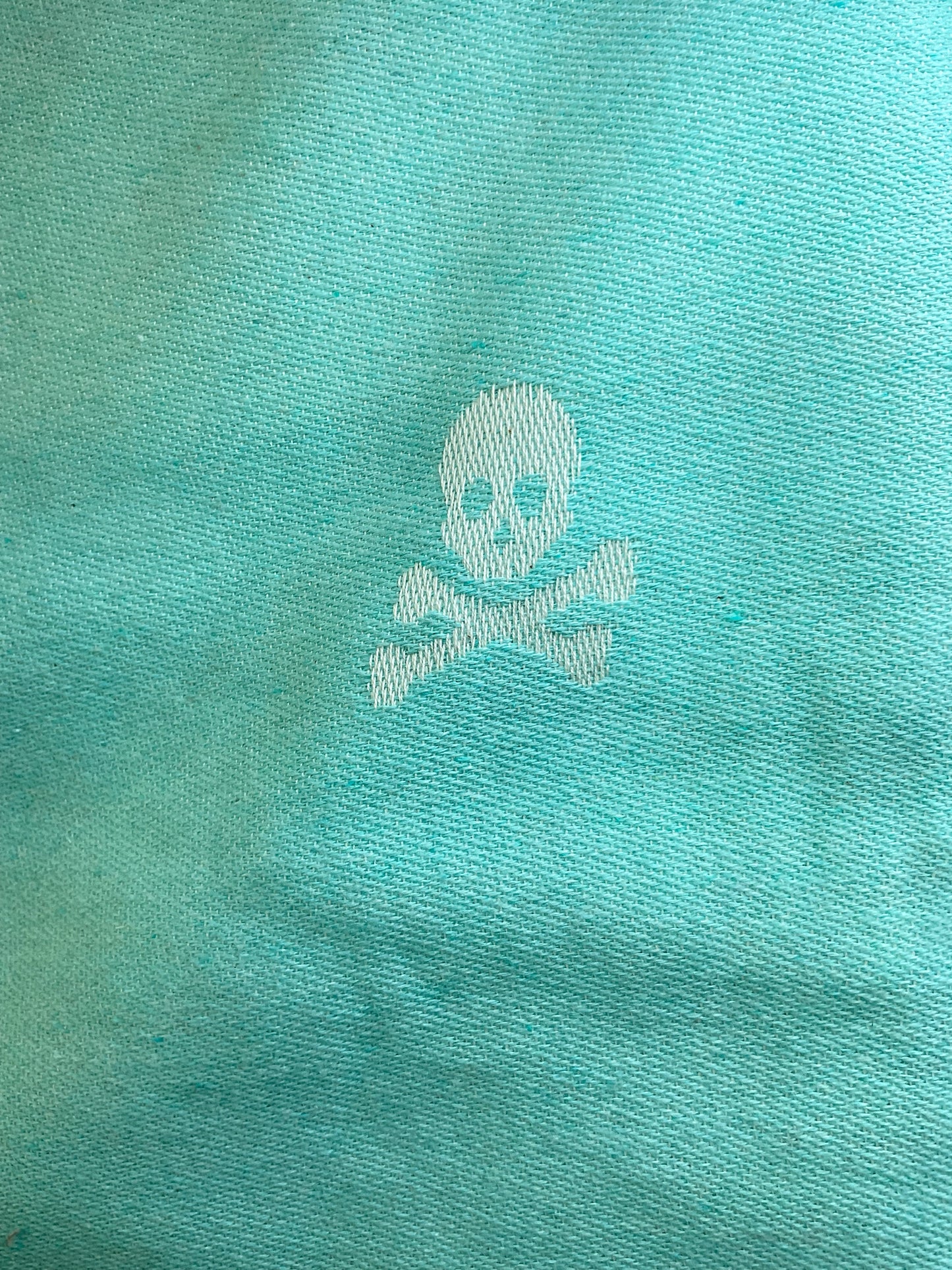 Turquoise Skull Cotton Towel