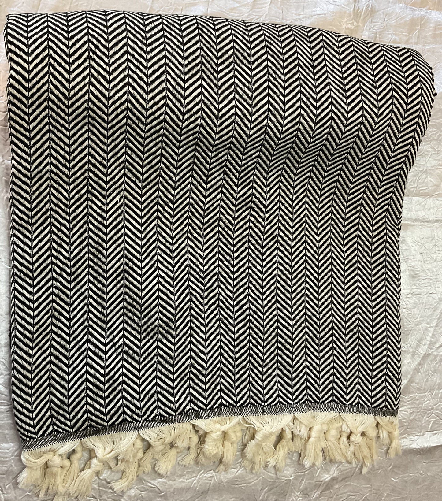 Natural Turkish Cotton Lightweight Blanket - Herringbone - 15 Colors