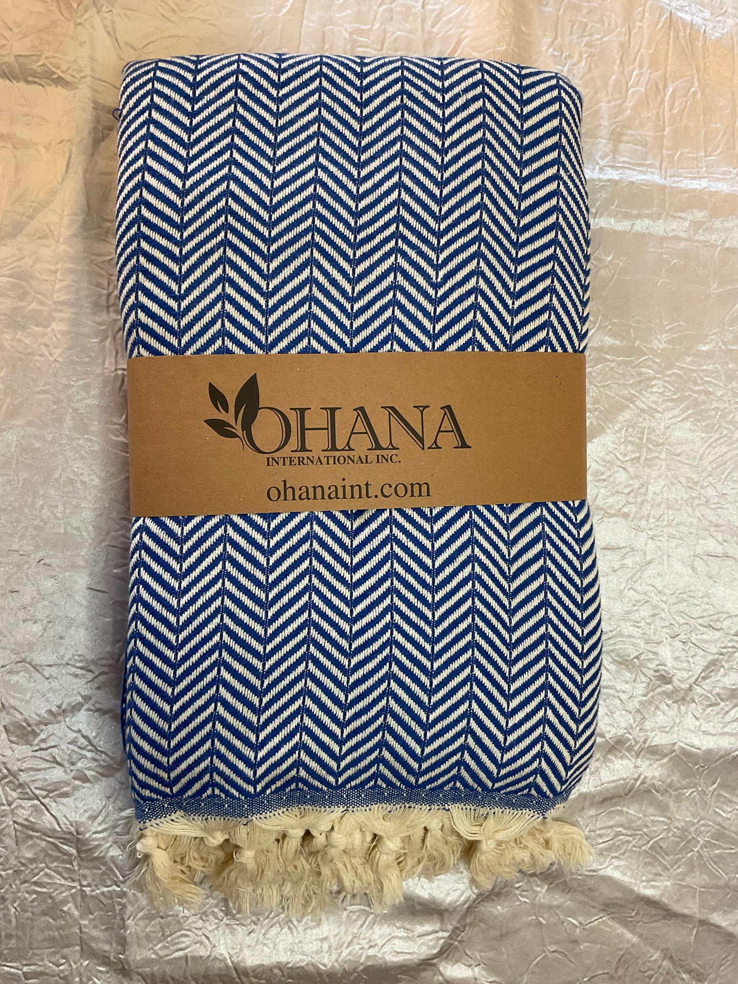 Natural Turkish Cotton Lightweight Blanket - Herringbone - 15 Colors