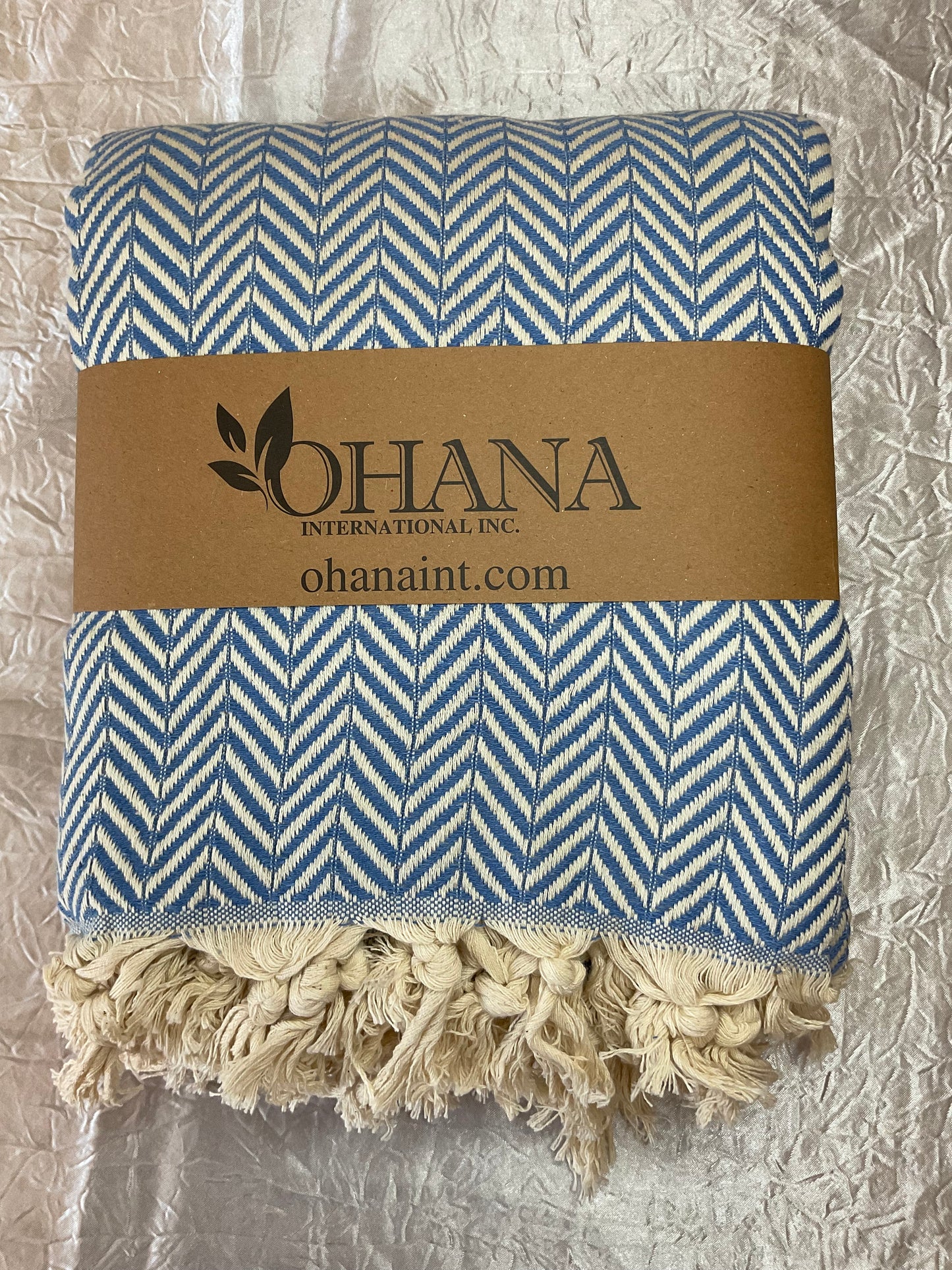 Natural Turkish Cotton Lightweight Blanket - Herringbone - 15 Colors
