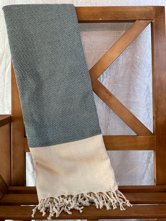 Zig Zag Turkish Cotton Towel - 4 Colors