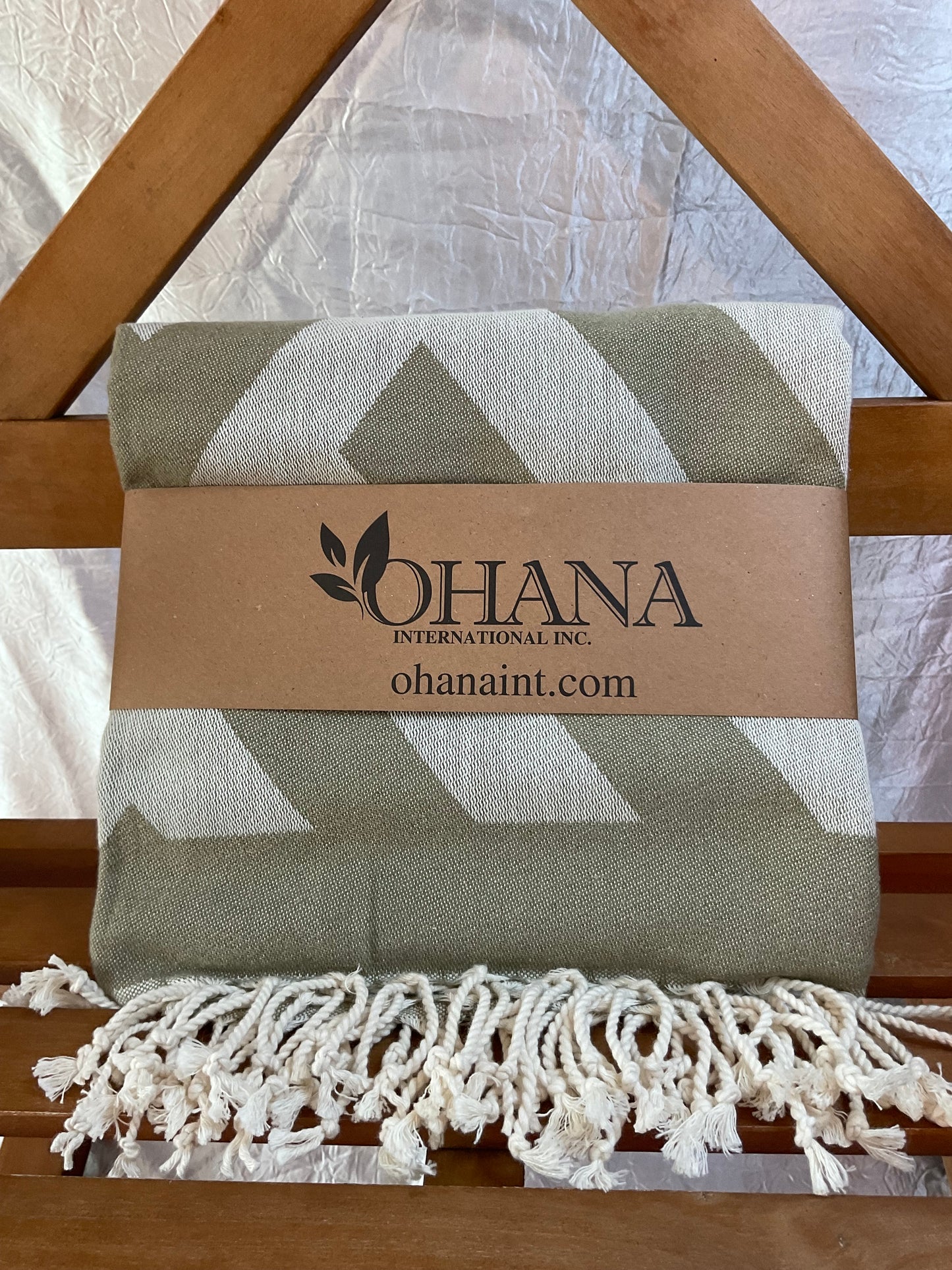 Arrow Head Turkish Towel - Olive