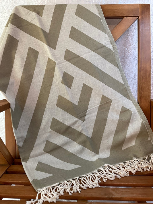 Arrow Head Turkish Towel - Olive