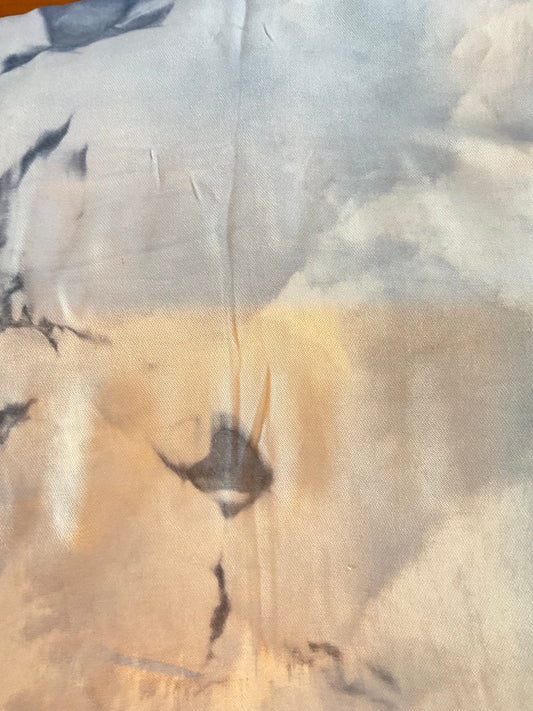 Blue Tye Dye Cotton Towel