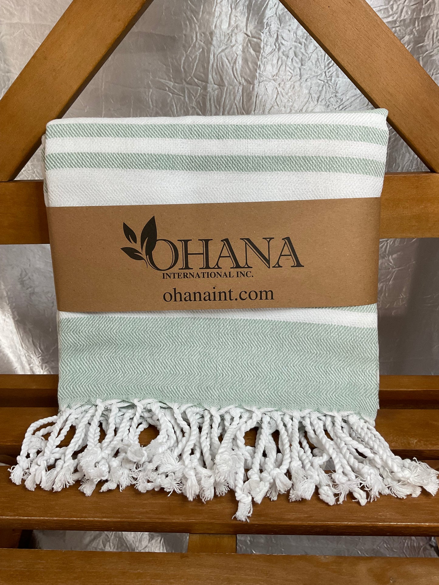 Mint Green Stripes Towel