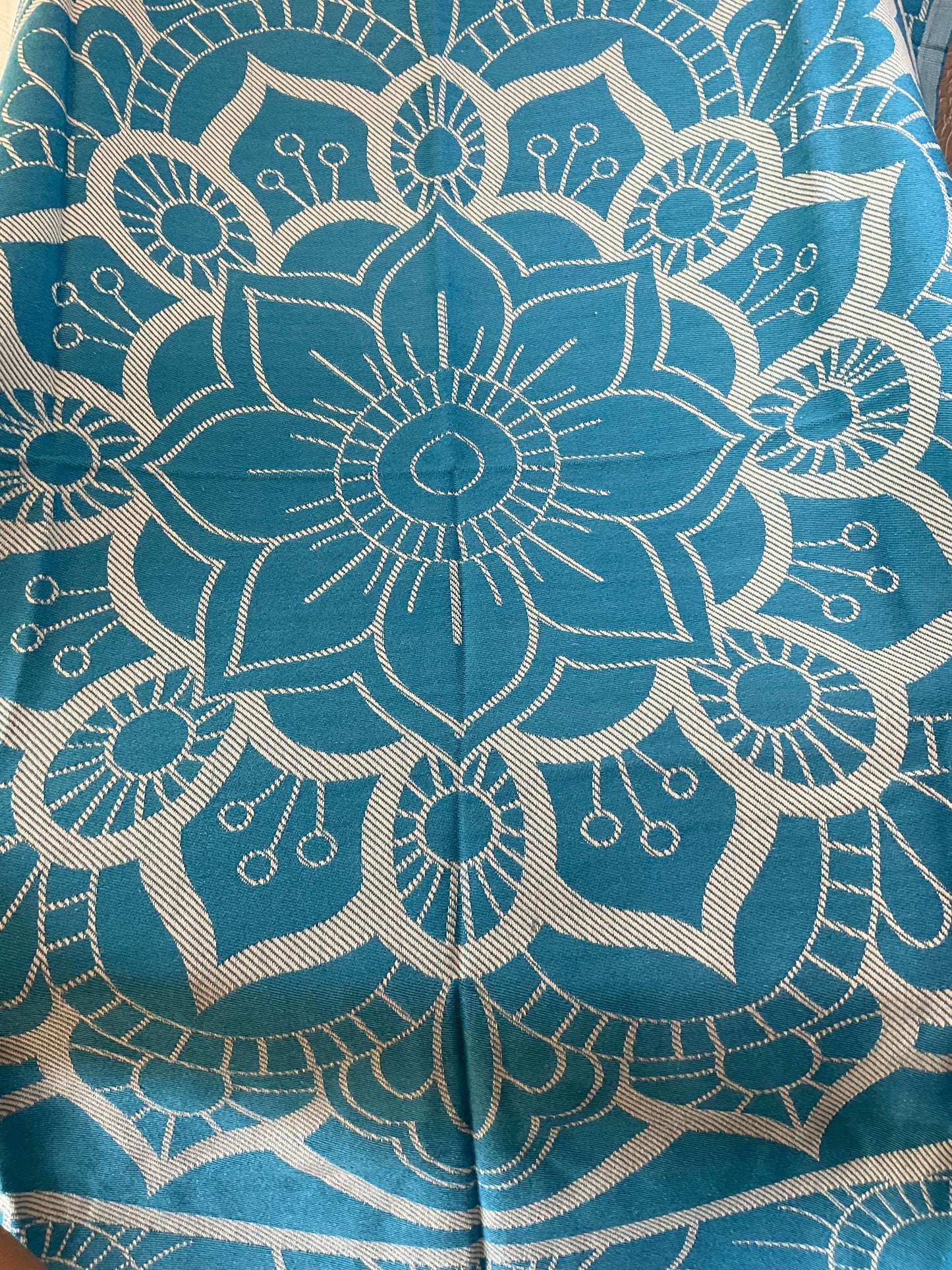 Mandala Flower, Reversible - Knit Turkish Cotton Towel - 2 Colors