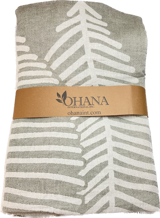 Muslin Cotton - Modern Fern - Olive