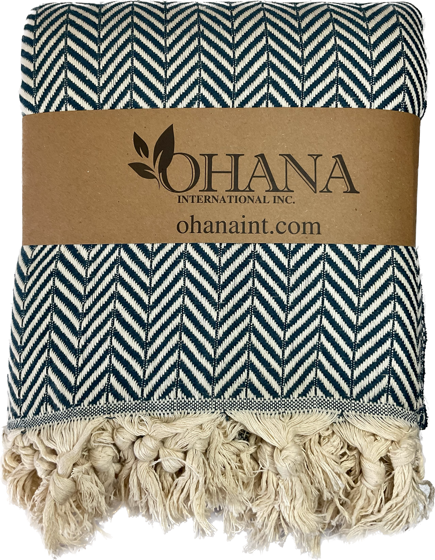 Natural Turkish Cotton Lightweight Blanket - Herringbone - 15 Colors